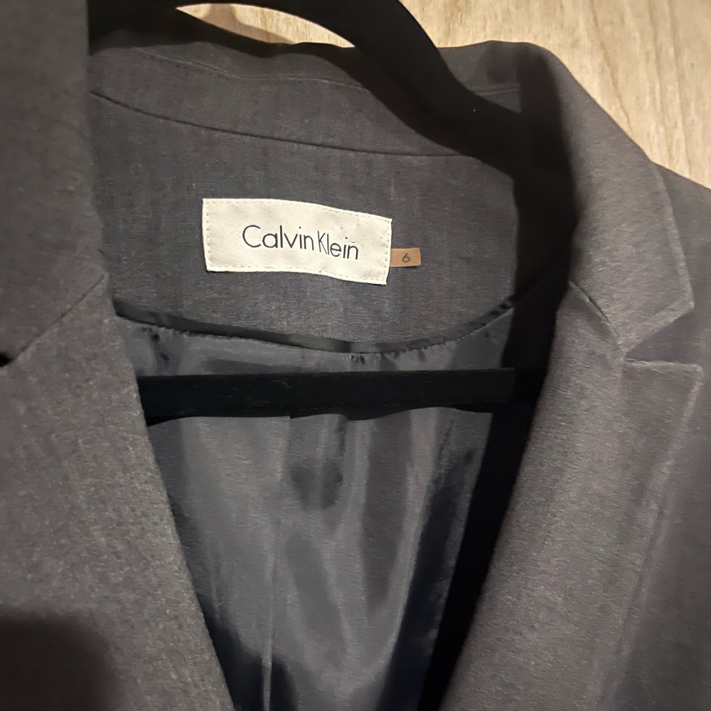Calvin Klein Charcoal Pencil Skirt Suit - Picture 7 of 7